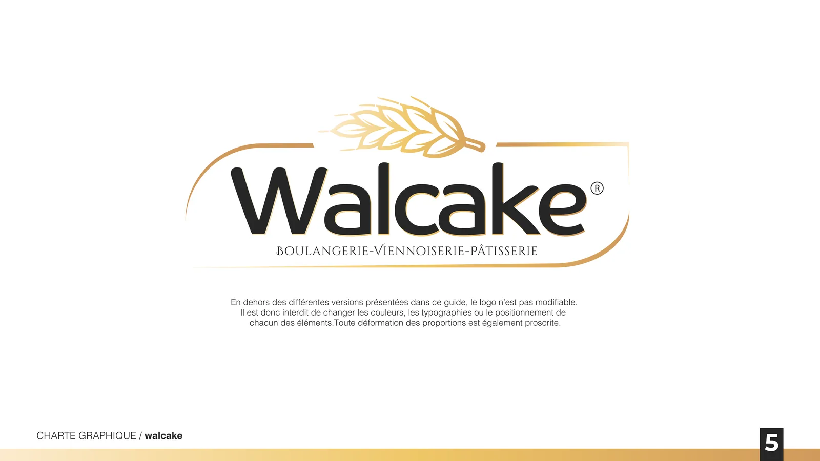 Logo Walcake : épi de blé doré