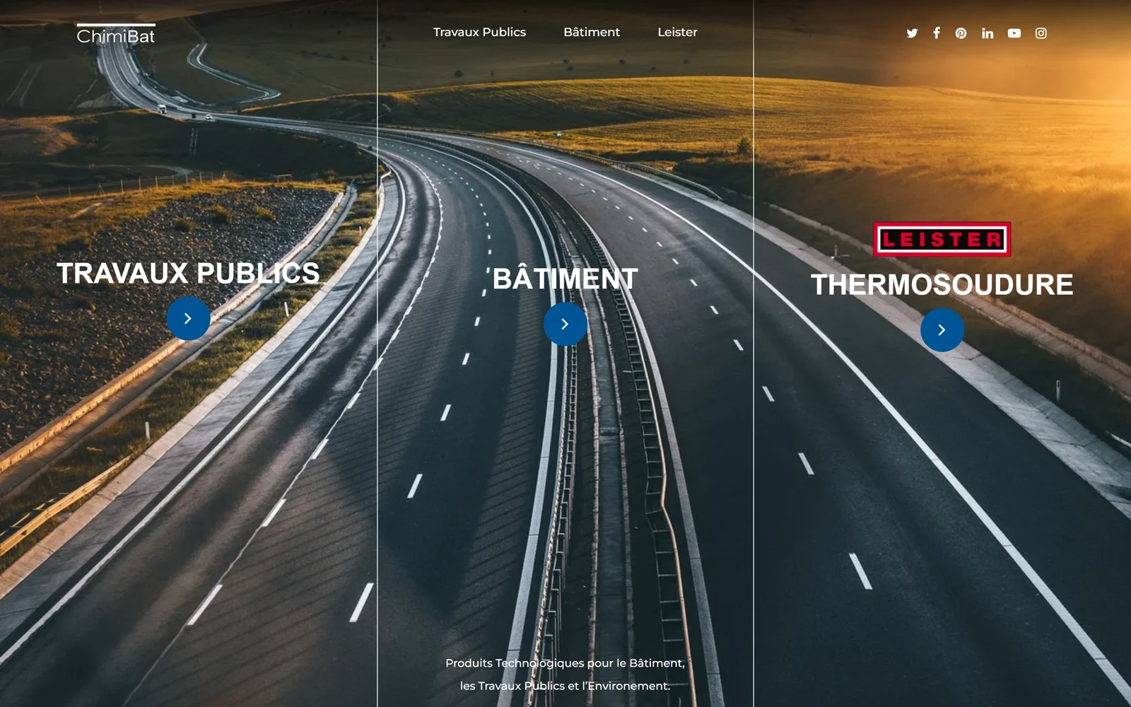 Page d’accueil du site Chimibat
