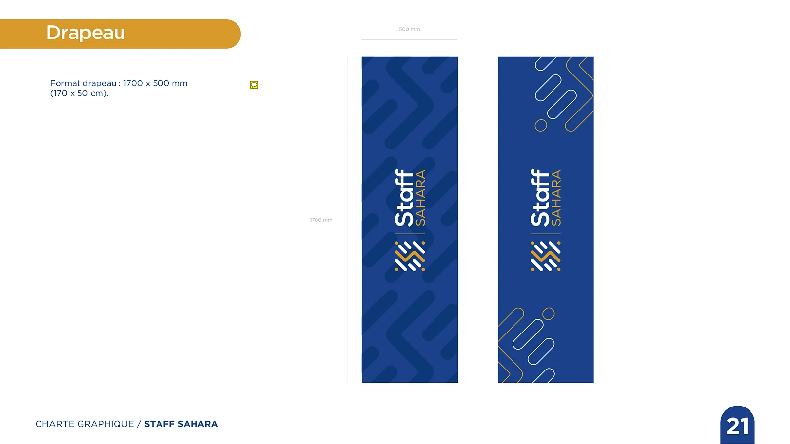 Drapeaux Staff Sahara