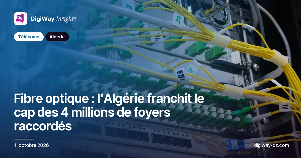 Fibre optique : l'Algérie franchit le cap des 4 millions de foyers raccordés