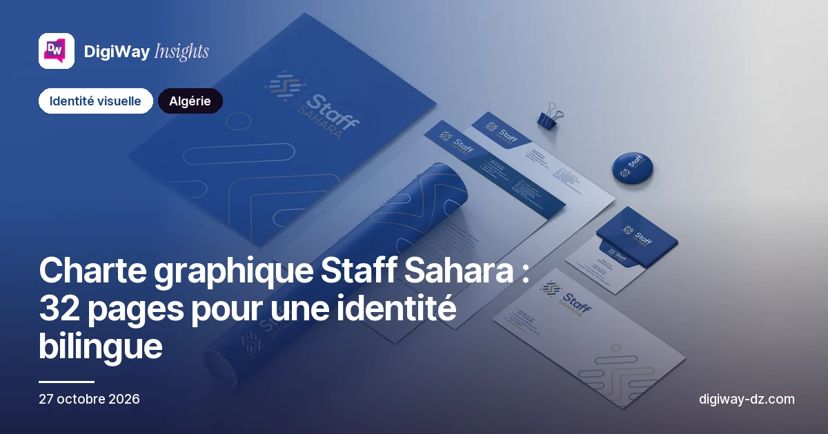 Charte graphique Staff Sahara : 32 pages pour une identité bilingue