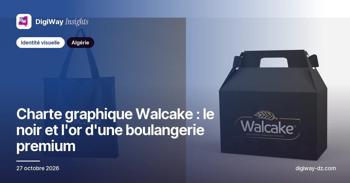 Charte graphique Walcake : le noir et l'or d'une boulangerie premium