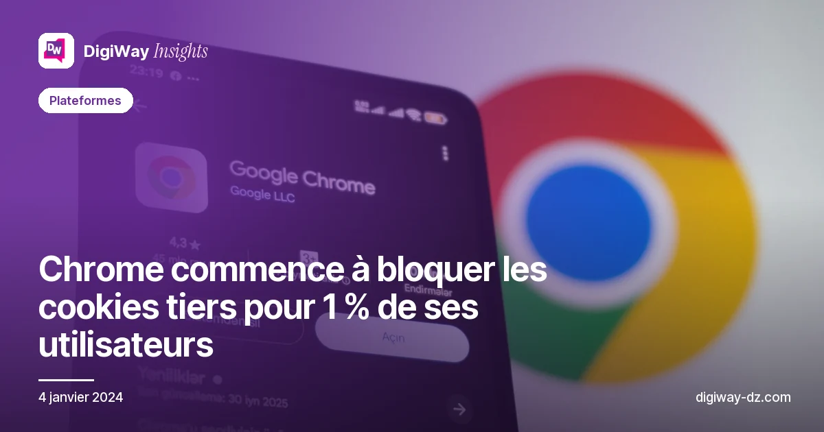 Chrome commence à bloquer les cookies tiers pour 1 % de ses utilisateurs