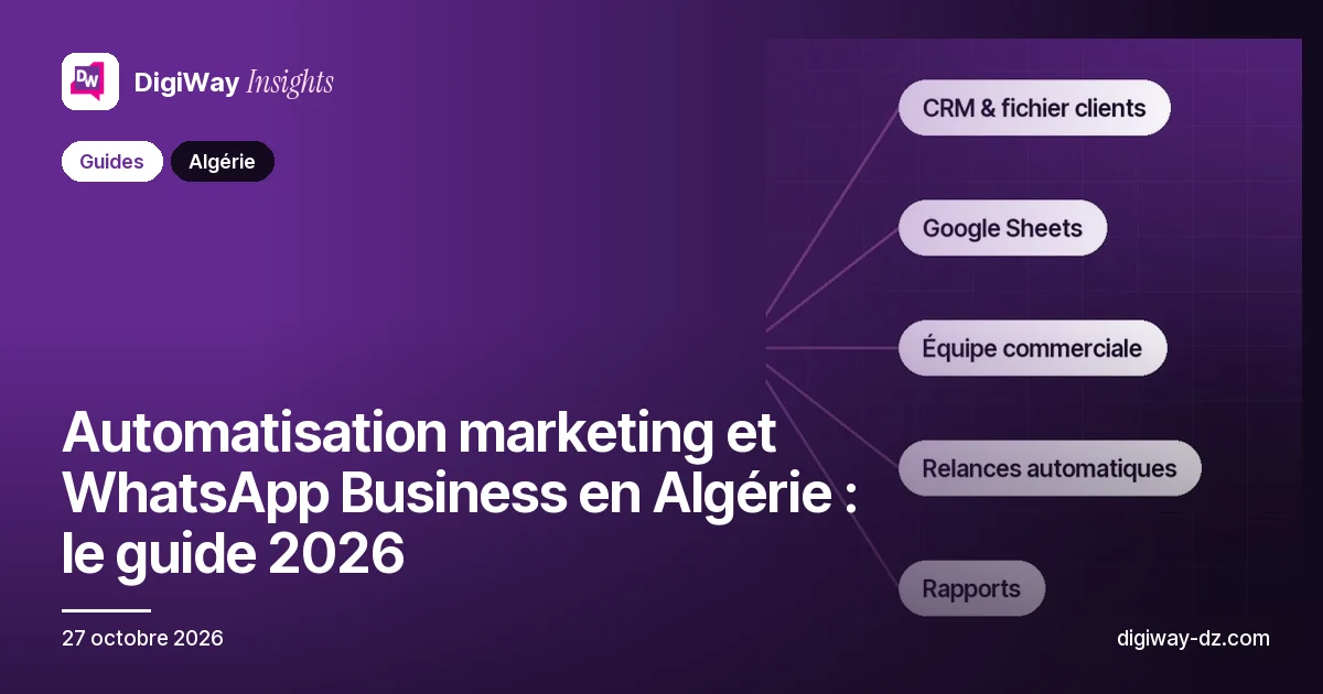 Automatisation marketing et WhatsApp Business en Algérie : le guide 2026