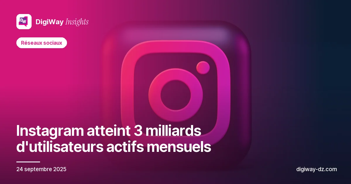 Instagram atteint 3 milliards d'utilisateurs actifs mensuels